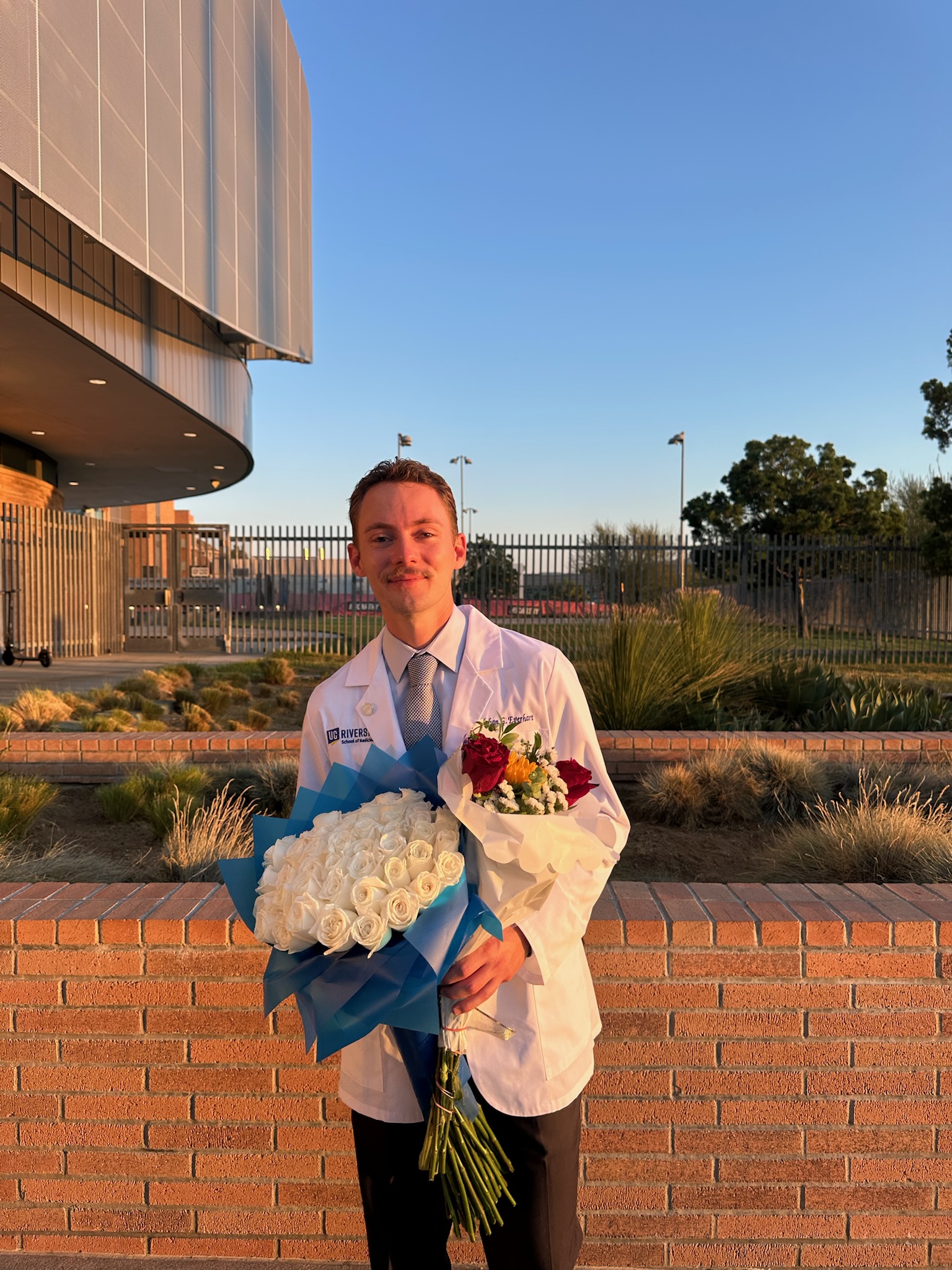 Nathan Everhart in his white coat